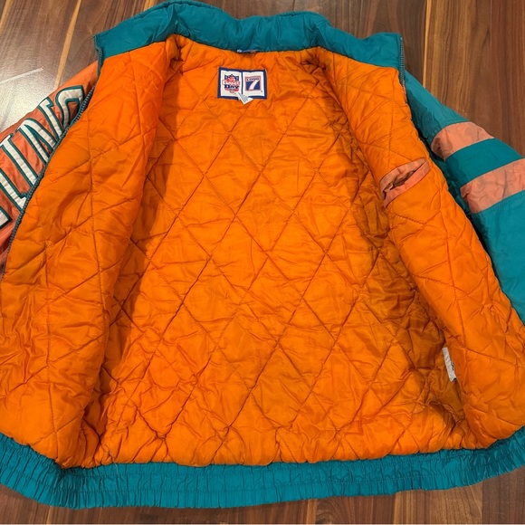 Vintage Logo 7 Miami Dolphins 90s Jacket – Large - Picture 6 of 9